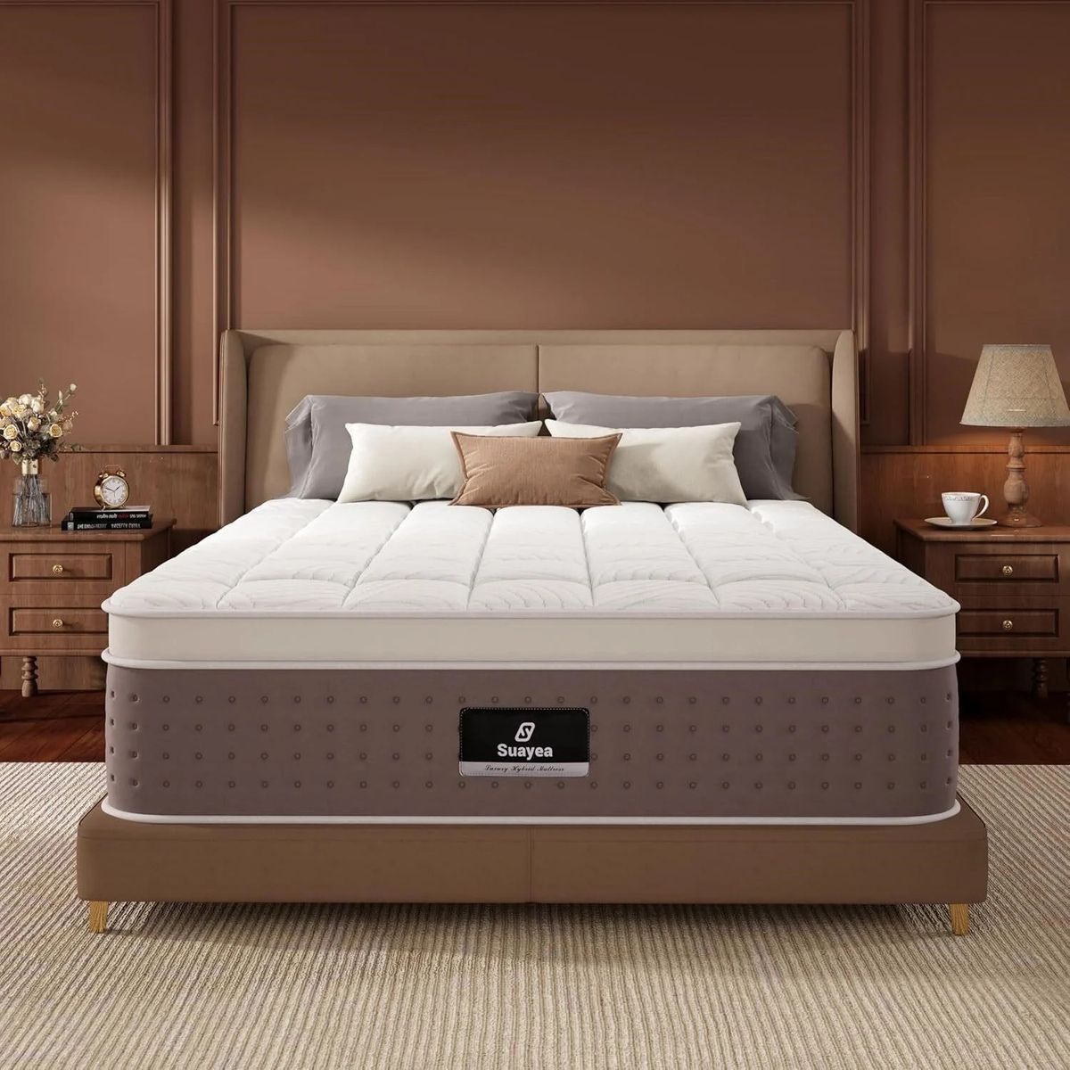 SUAYEA 14” California King Hybrid Mattress  (opened not used)