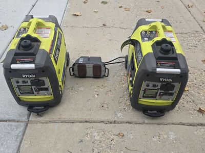2 Ryobi generators with parallel kit
