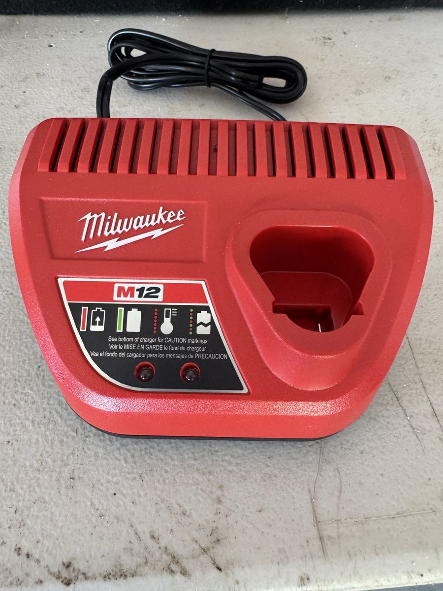 Milwaukee M12 Lithium-Ion Cordless Battery Charger 48-59-2401 Red (New) 2 Available