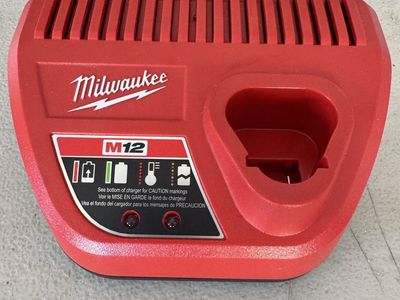 Milwaukee M12 Lithium-Ion Cordless Battery Charger 48-59-2401 Red (New) 2 Available