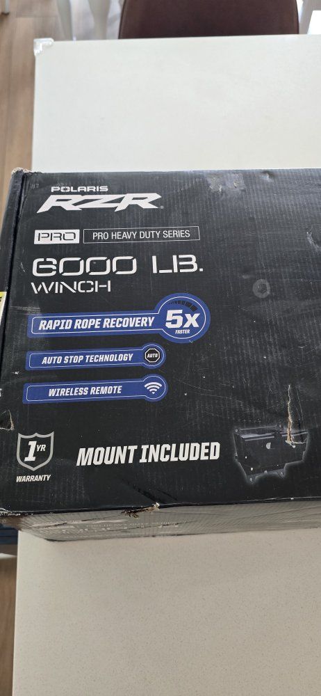 NEVER USED! Polaris RZR Pro HD 6000 lbs Winch w/mount!