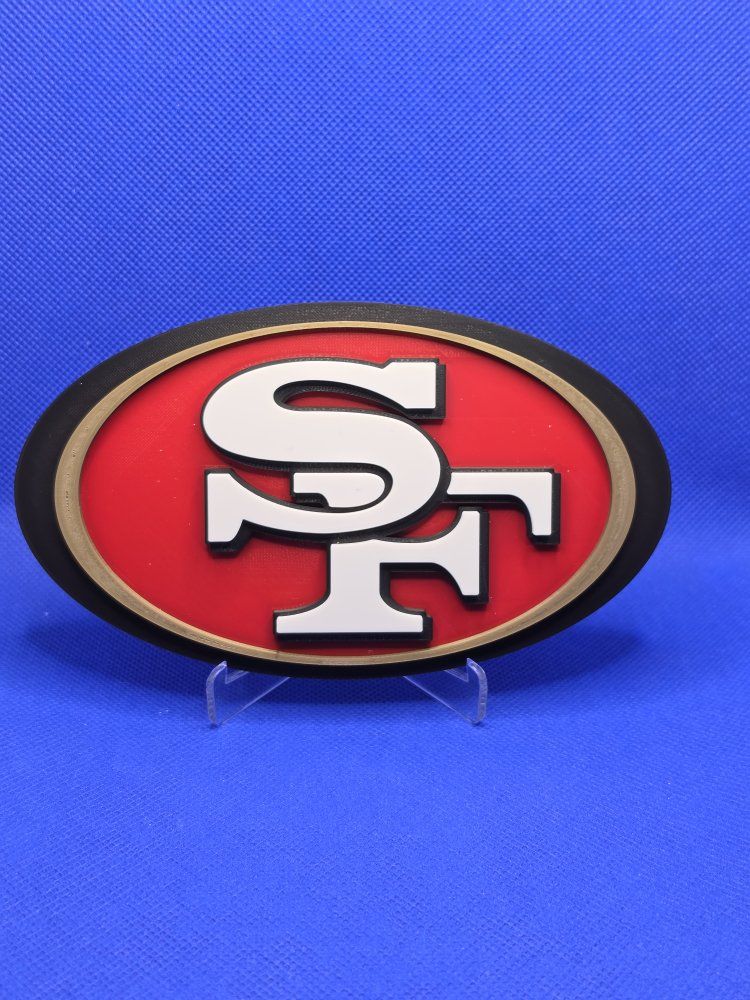 San Francisco 49ers NFL Team Logo 3D Printed Wall Decor Man Cave Sign
