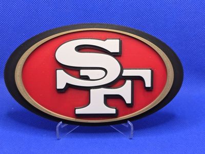 San Francisco 49ers NFL Team Logo 3D Printed Wall Decor Man Cave Sign