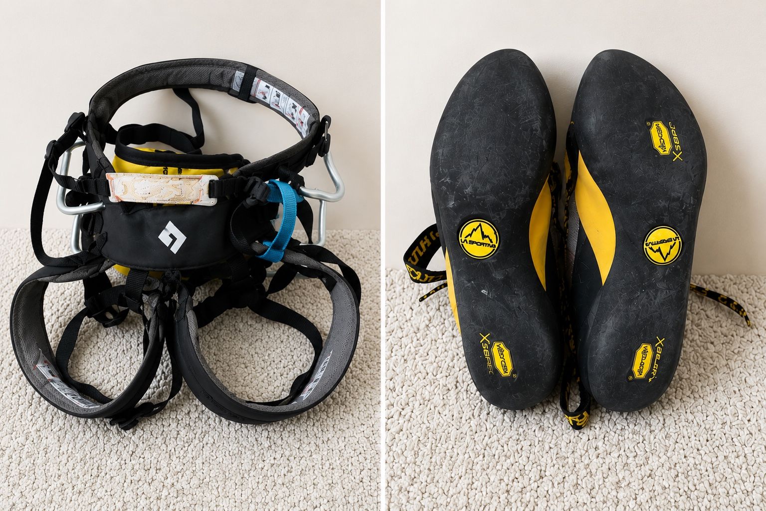 La Sportiva Climbing Shoes and Black Diamond Harness Bundle