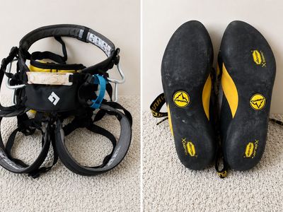 La Sportiva Climbing Shoes and Black Diamond Harness Bundle