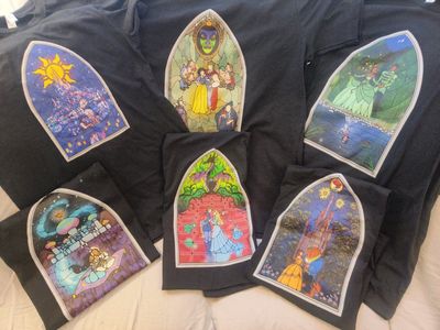 Disney Princess stained glass tees
