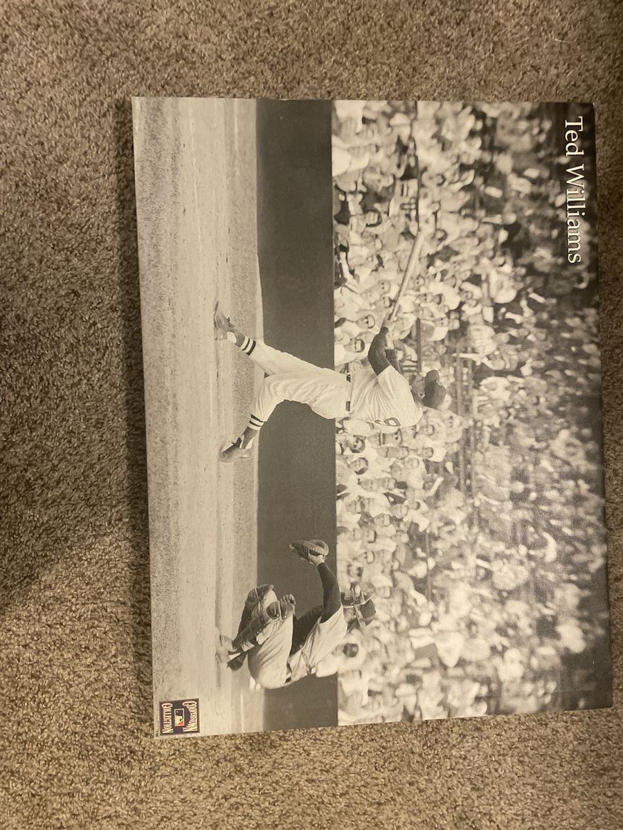 Vintage MLB Cooperstown Collection Ted Williams Black & White Photo Print