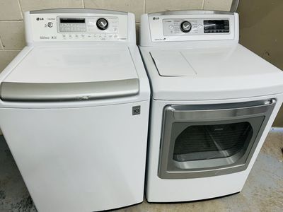 LG super capacity washer and dryer set