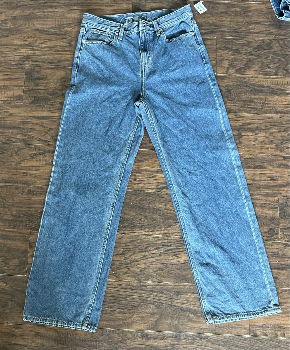 Blue baggy jeans