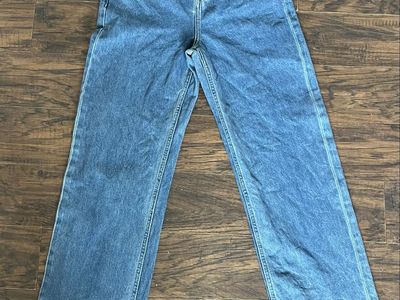 Blue baggy jeans
