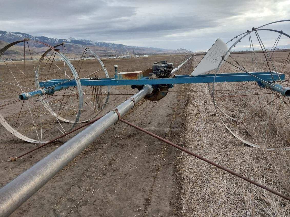 Irrigation Equipment.  Wheel moves