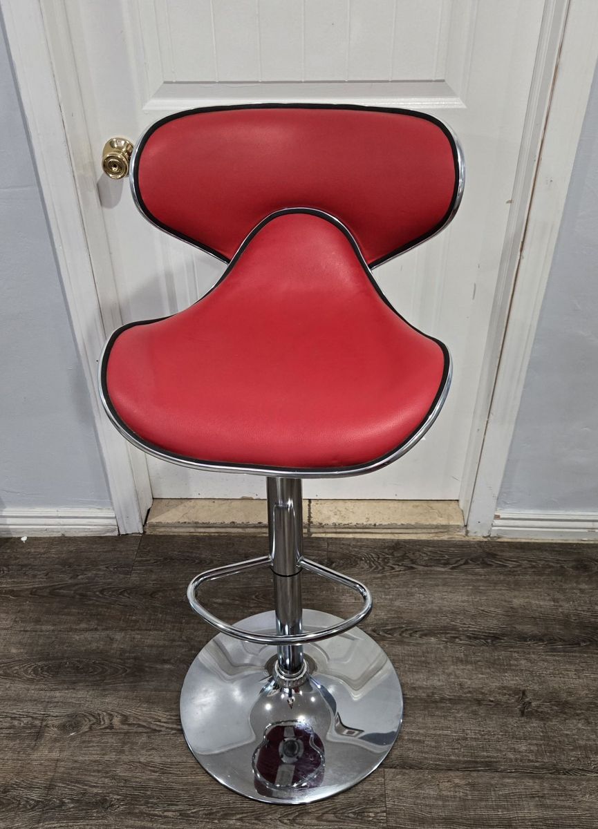 Pair of Vibrant Mid-Century Modern Swivel Bar Stoo