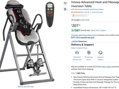 Like-New Innova ITM5900 Heat & Massage Inversion Table – Half Price