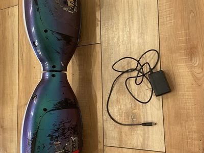 Hoverboard with Charger - Iridescent Blue/Purple - Used for Fun Rides