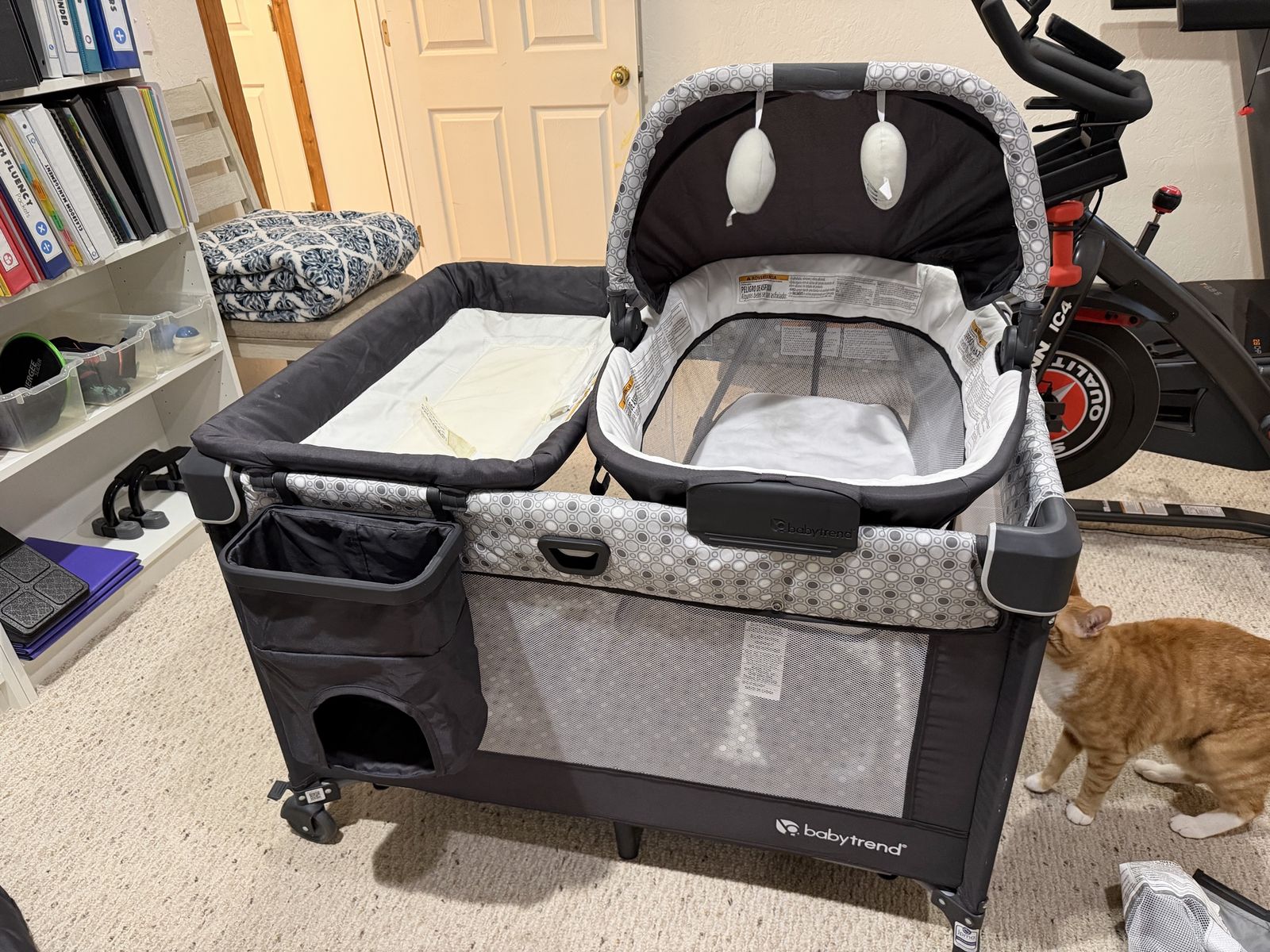 Baby Trend Playard with Rocking Cradle, Bassinet, and Flip Over Changer $100
