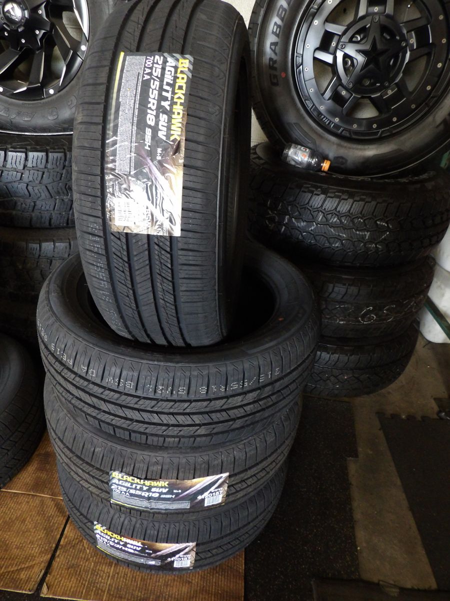 215/55R18 BLACKHAWK AGILITY SUV SET OF NEW TIES 