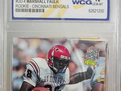 1994 Classic Marshall Faulk #DD4 Graded 10 Card