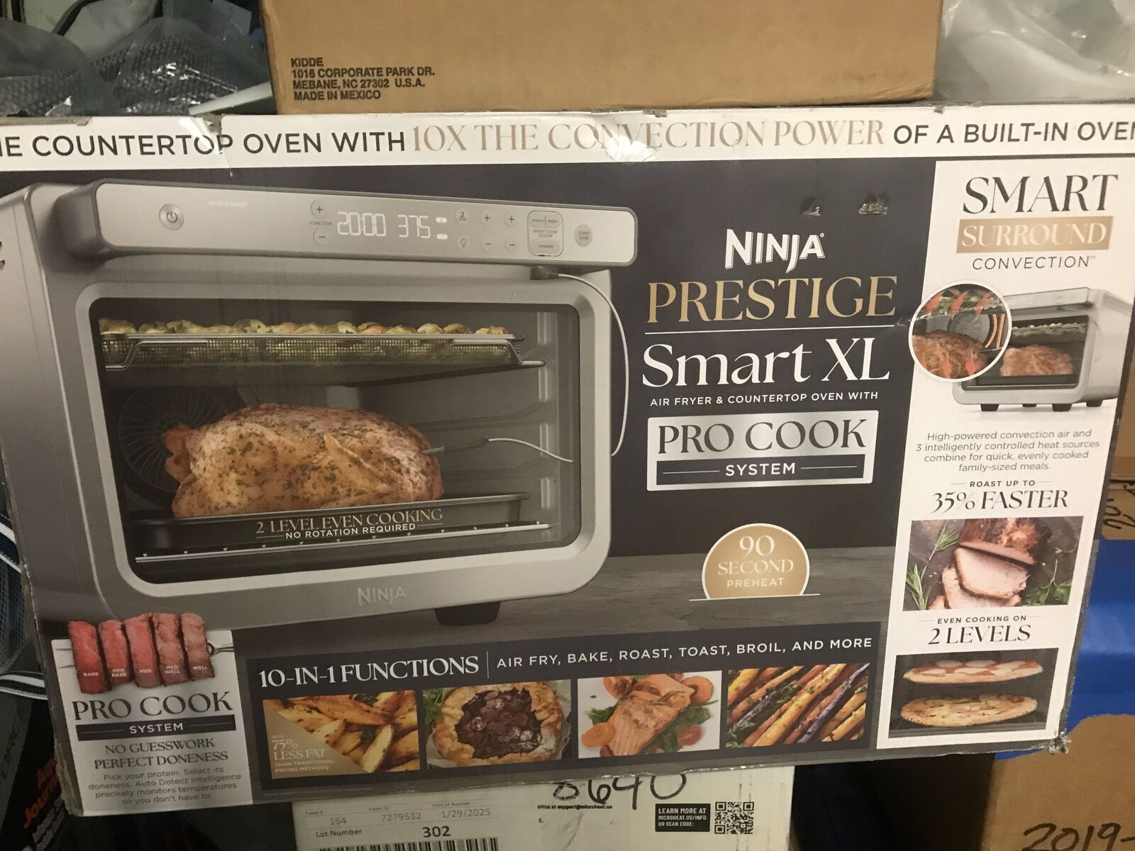 New in box ninja XL prestige smart countertop air fryer and toaster