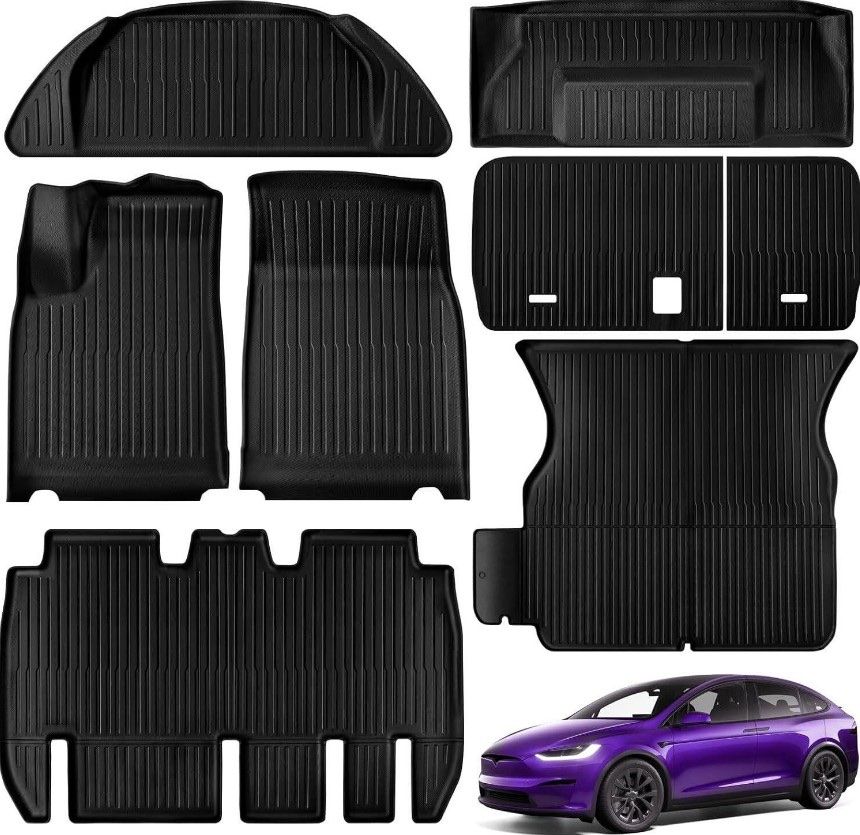 TSLDRV All-Weather Floor Mats & Cargo Liners for Tesla Model X (5-Seater)
