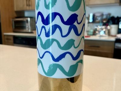 Flower Vase - Blue & Gold