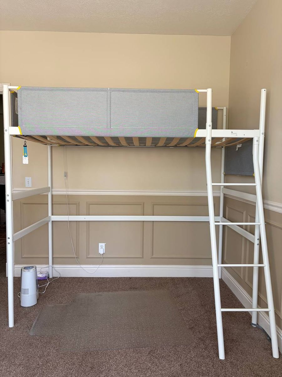 IKEA VITVAL loft bed frame, TWIN