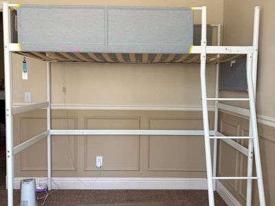 IKEA VITVAL loft bed frame, TWIN