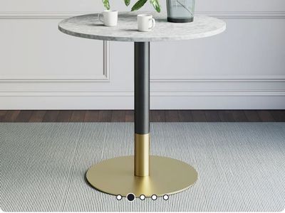 Nathan James Faux Marble Bistro Table