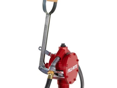 FILL-RITE FR152 FUEL TRANSFER PISTON HAND PUMP WITH HOSE & NOZZLE SPOUT, RED-NEW IN ORIGINAL BOX!!!