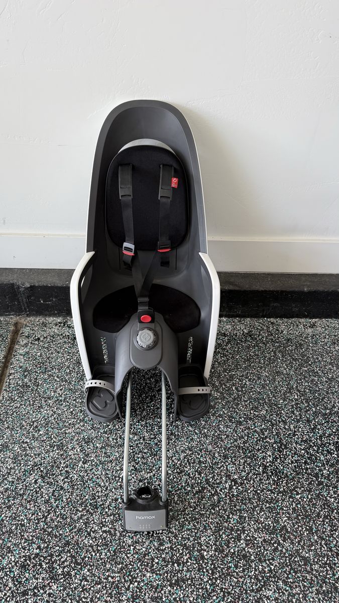 Hamax Child Bicycle Seat - Grey/White Frame Mounted Safety Seat