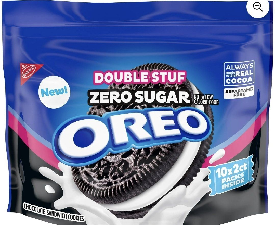Oreo Double Stuf Zero Sugar Chocolate Cookies Bag