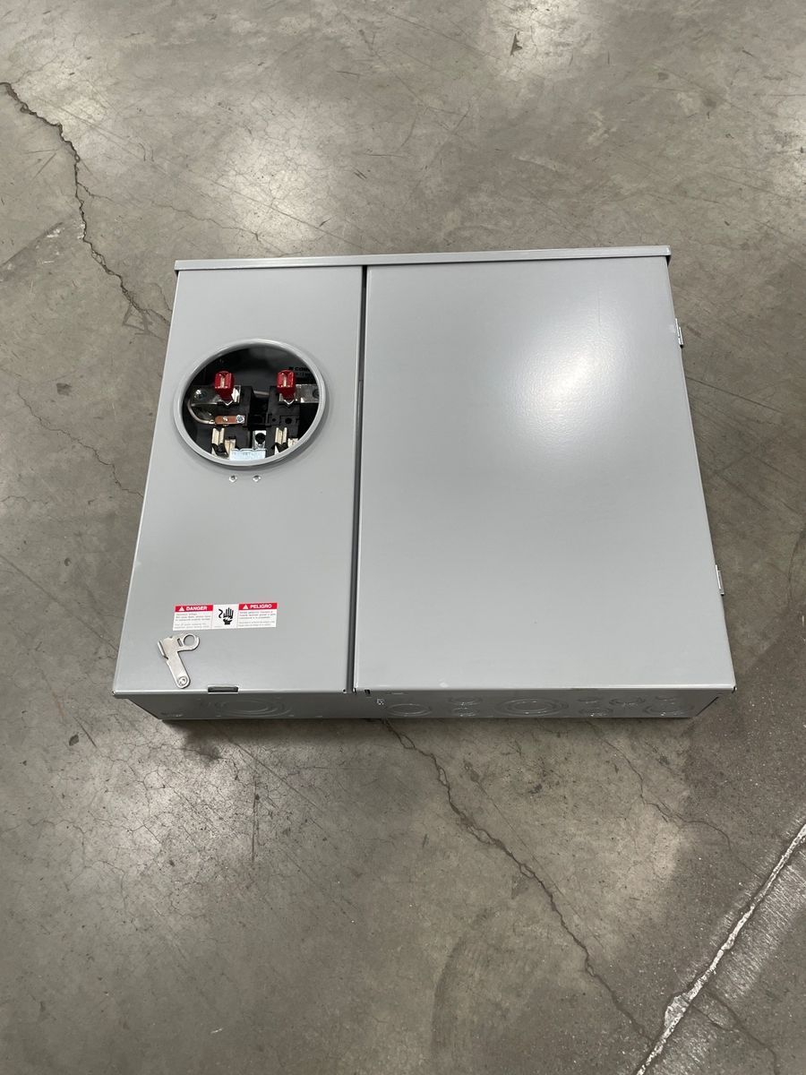 Siemens 200 amp outdoor meter panel 1ph w/main breaker electrical