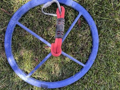 Blue metal ninja spinner wheel