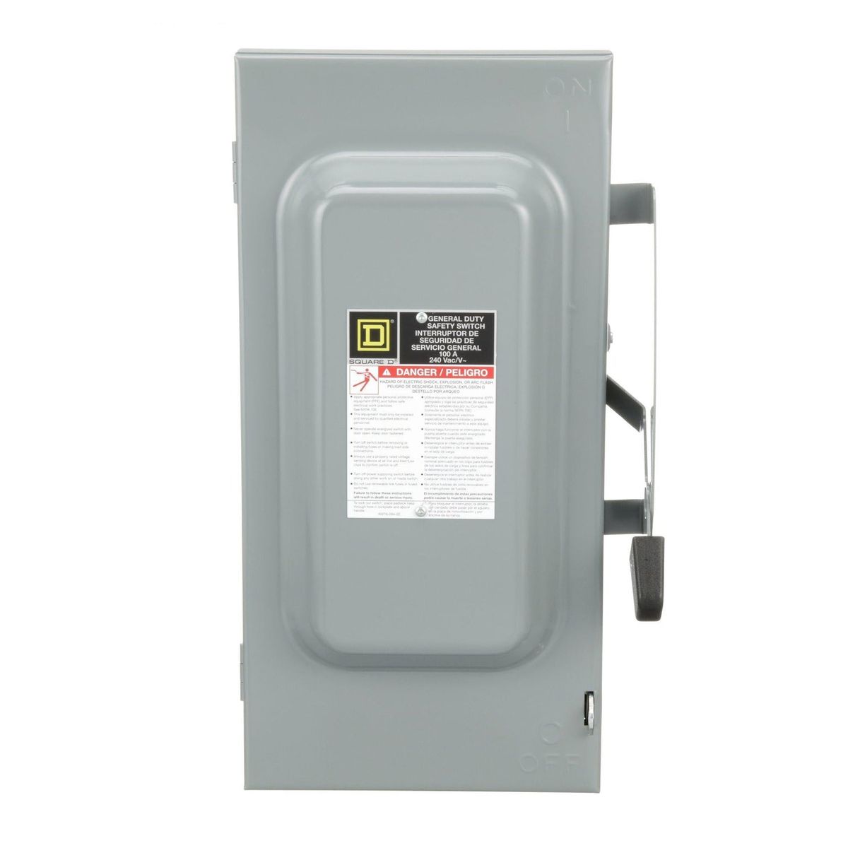 Square D General Duty Safety Switch 100A DU323RB 154 - Solar Shutoff - Save HUNDREDS - NEMA 3R Rainproof - Non-Fusible 3 Pole