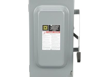 Square D General Duty Safety Switch 100A DU323RB 154 - Solar Shutoff - Save HUNDREDS - NEMA 3R Rainproof - Non-Fusible 3 Pole