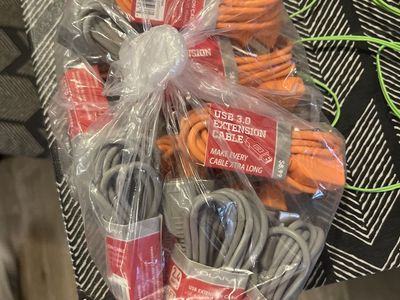 SOLARA USB 3.0 Extension Cables - Mixed Colors, Extra Long - Bulk Lot