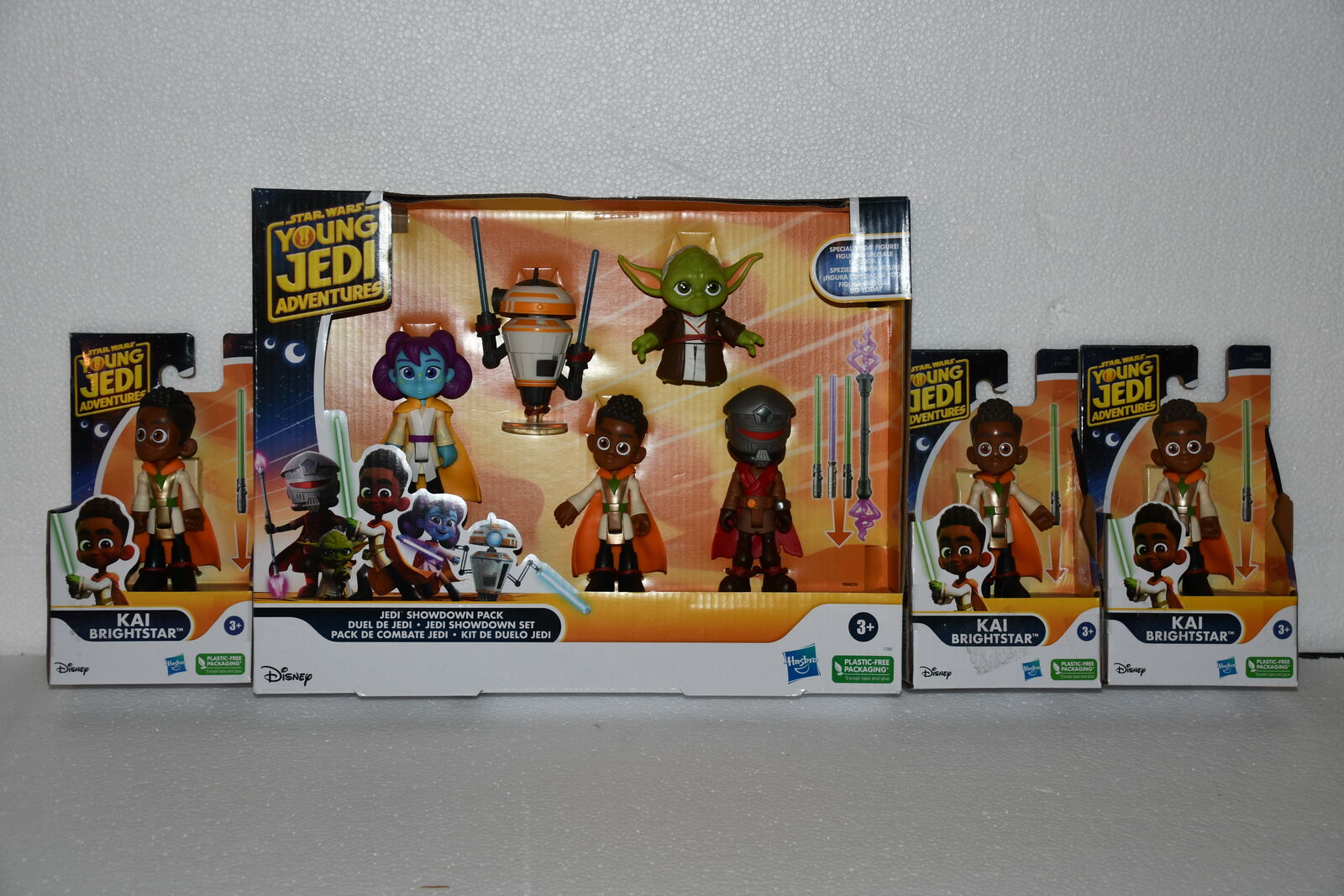 4 NEW packs of Young Jedi Toys - One 5 pack and 3 Singles