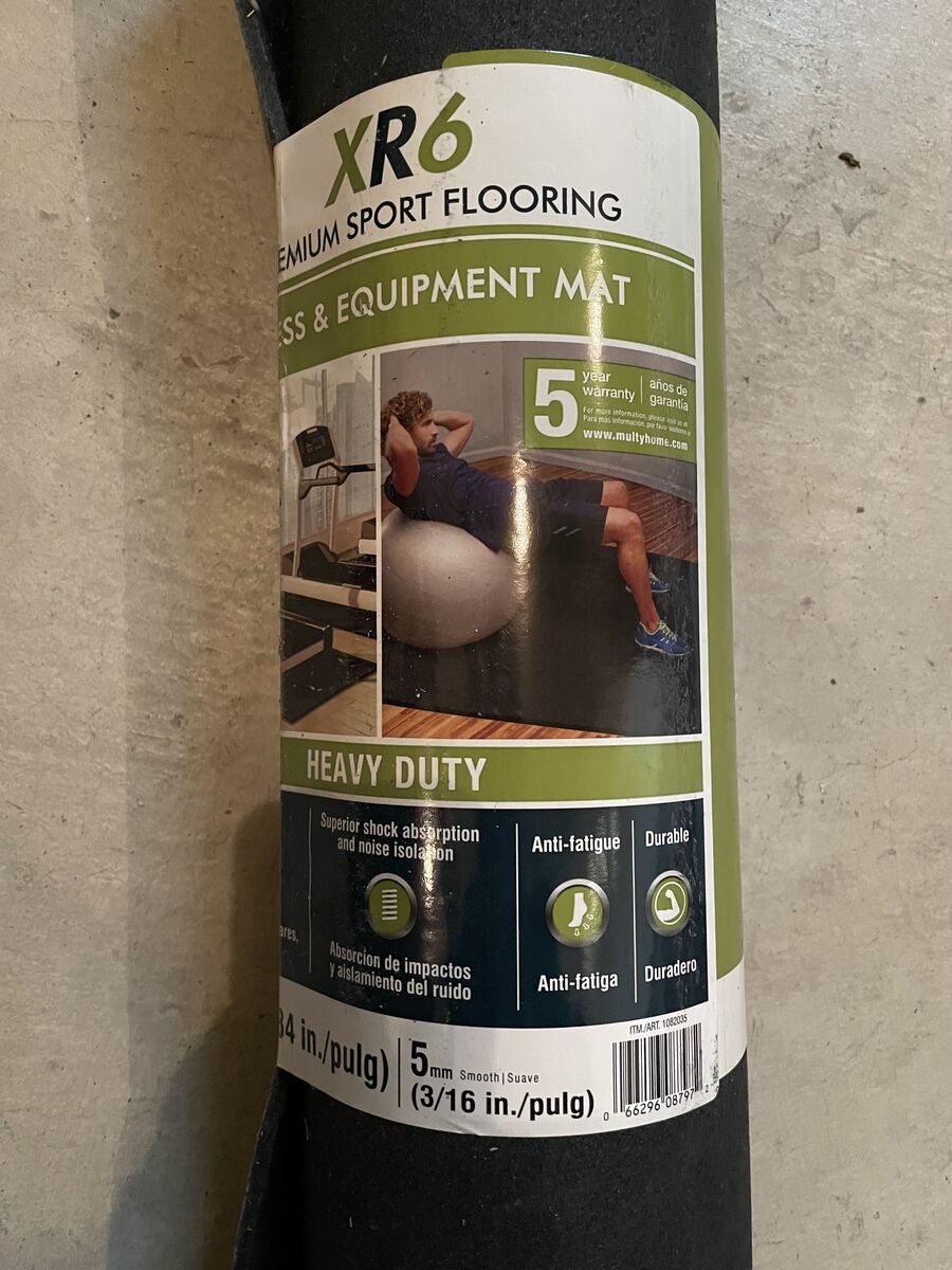 New Premium Sport Flooring XR6 Finness & Equipment Mat Heavy Duty 40 x 80 in/1.02 x 2.13 m