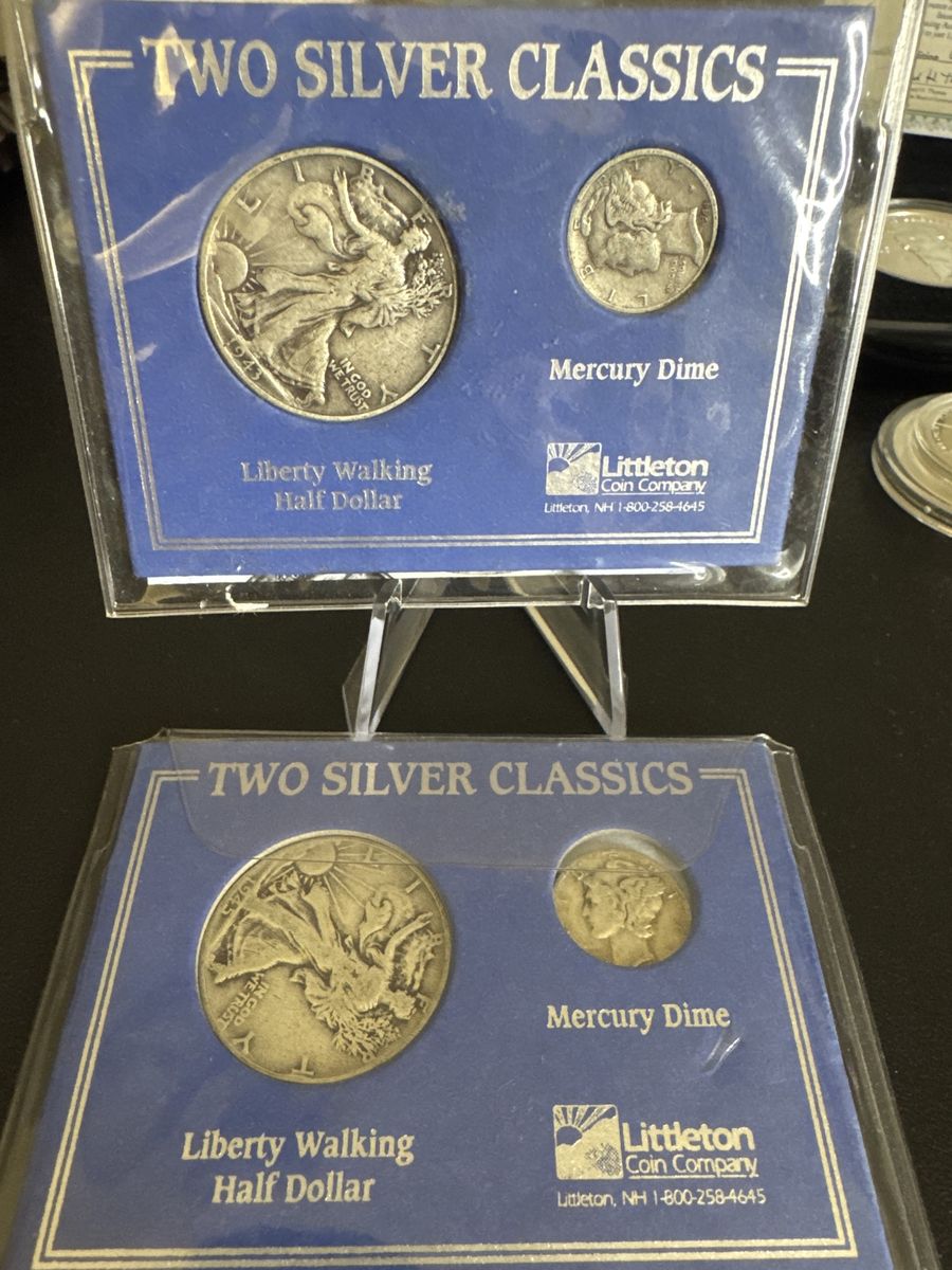 Liberty Walking Half Dollar/ Mercury Dime Set by Littleton Coin.