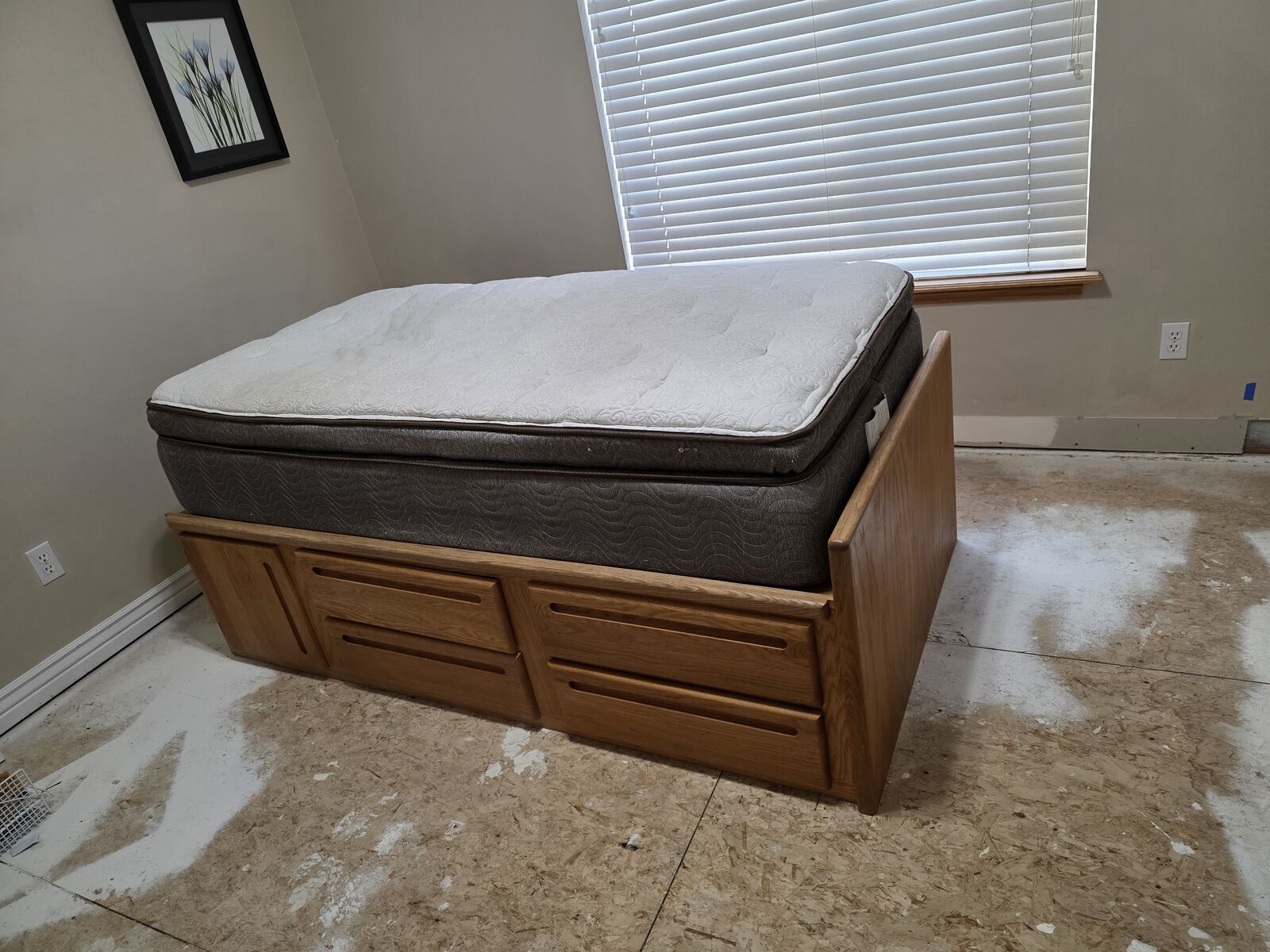 Captain's bed for twin size mattress.