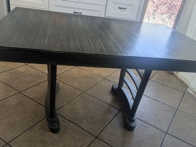 Solid Wood Antique Kitchen Table with Leaf