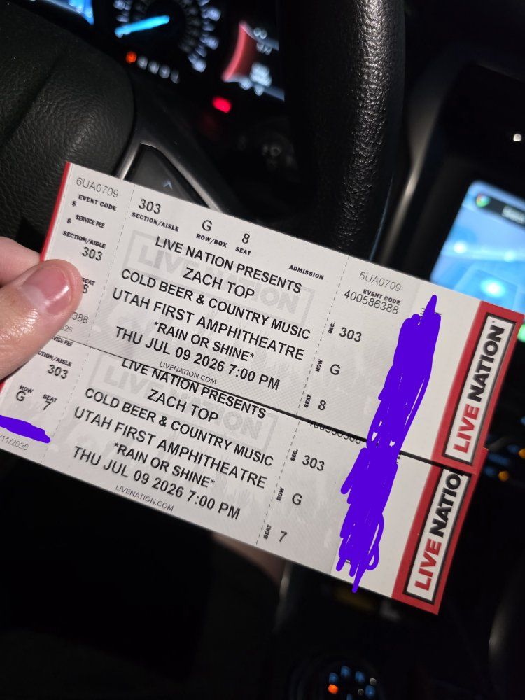 ZACH TOP Live Nation Concert Tickets | OBO