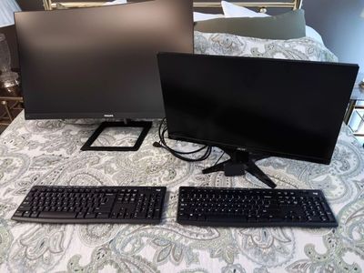 Computer Monitors, Key Boards and Cables