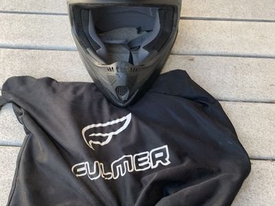 Fulmer MX Helmet Matte Black XL Motocross Dirt Bike ATV Off-Road w/ Bag