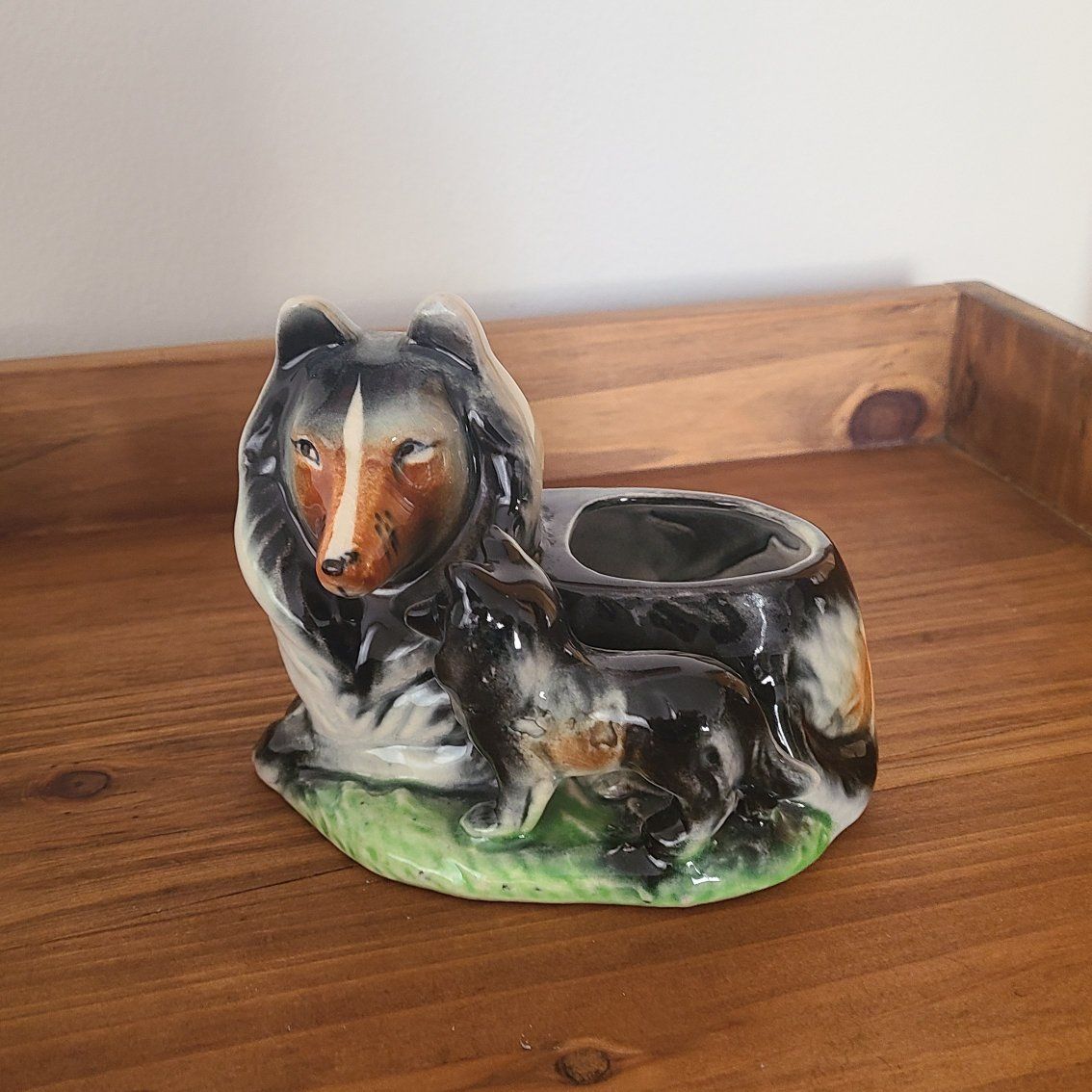 Collie Dog Planter