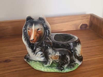 Collie Dog Planter