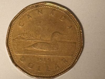 Canada Loonie Dollar Coin Canadian Loon Queen Elizabeth Duck Back