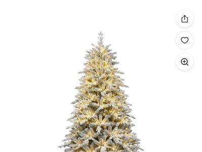 Holiday Time 7.5' Pre-Lit Northern Fir Green Flocked Artificial Christmas Tree