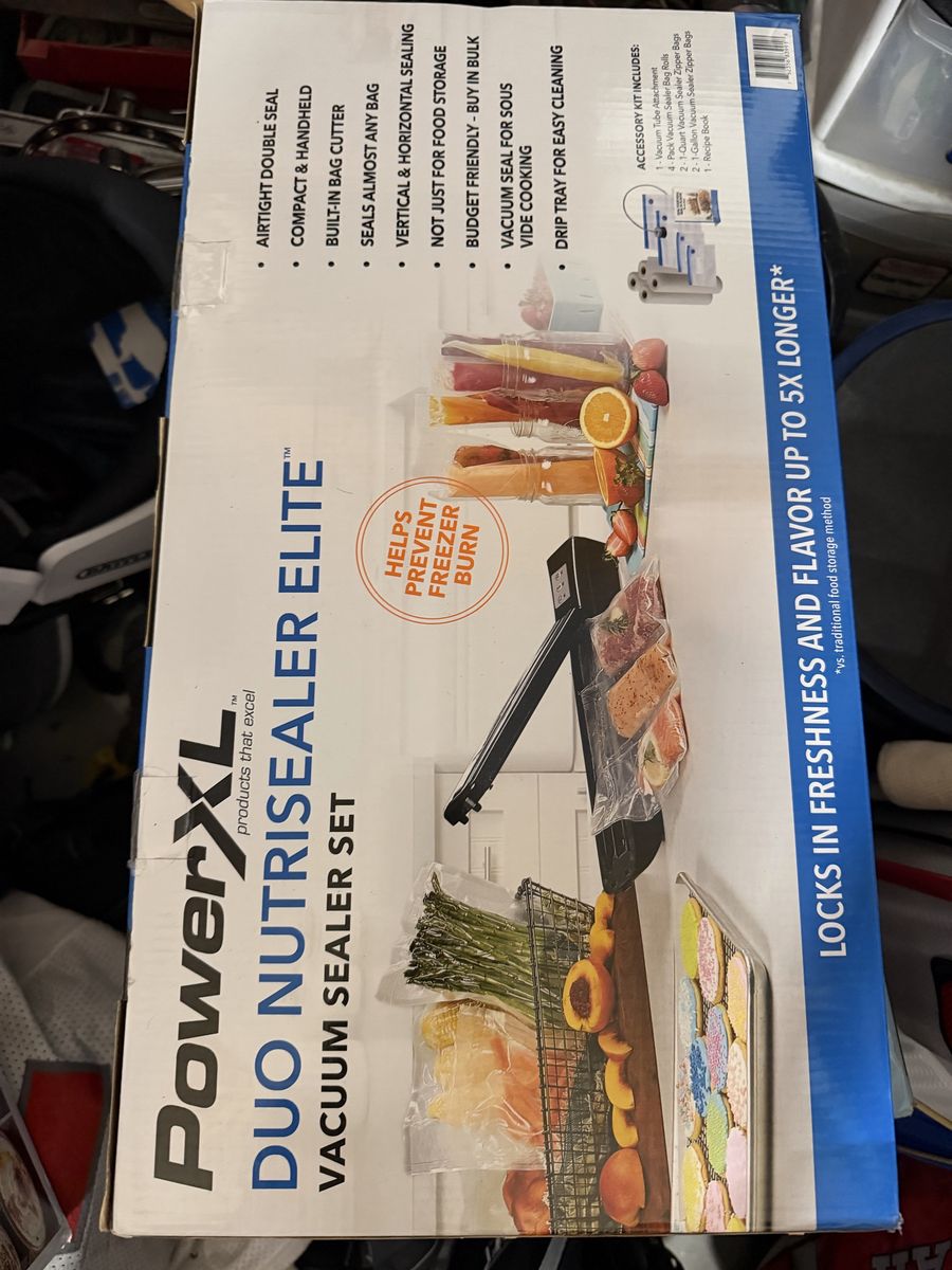 PowerXL Duo NutriSealer Elite Vacuum Sealer Set - Food Preservation System