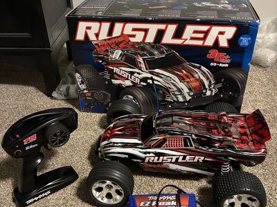 TRAXXAS RUSTLER 2WD VLX-3, LIPO Battery