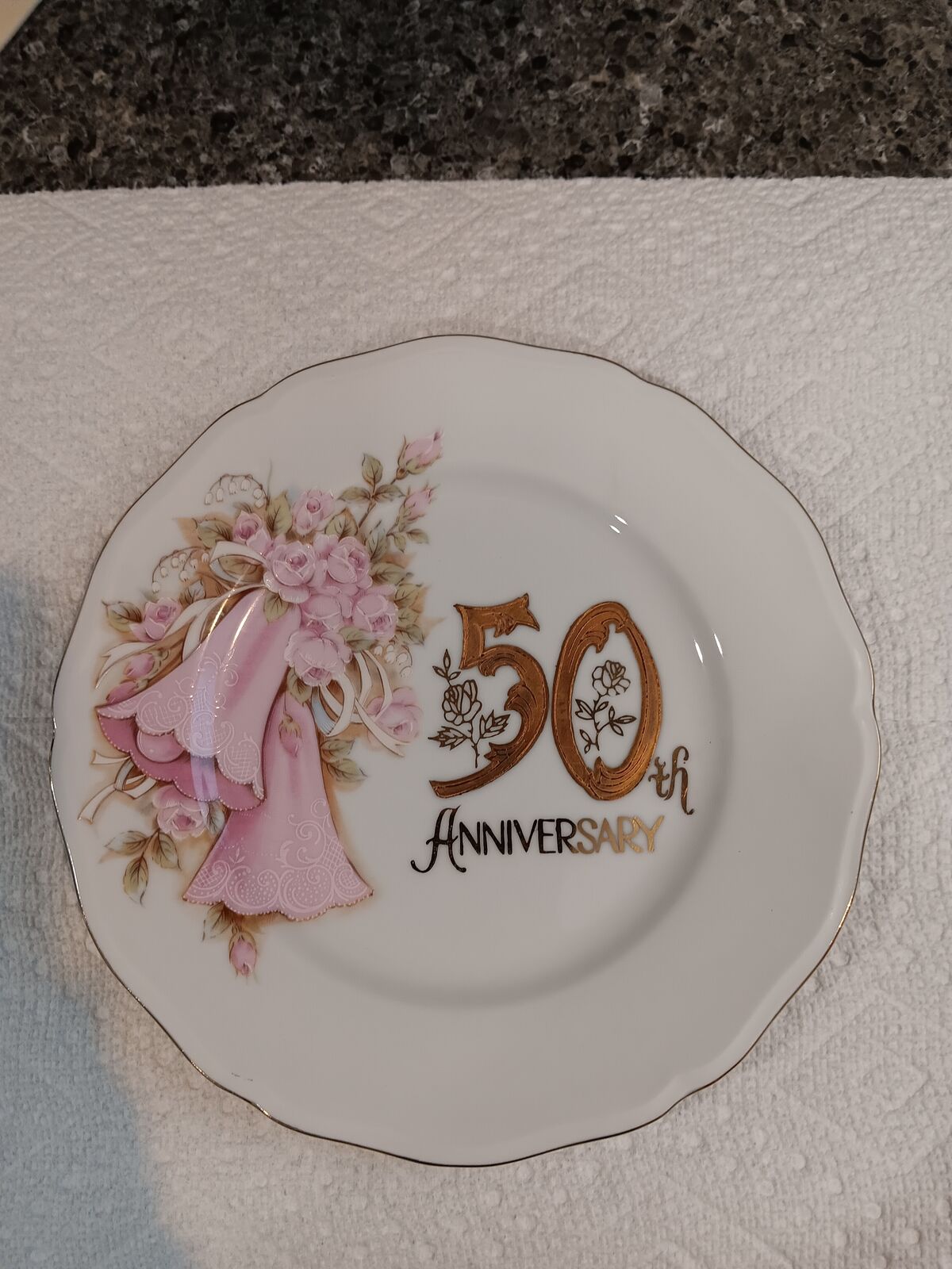 Vintage 50th Anniversary Plate fine china